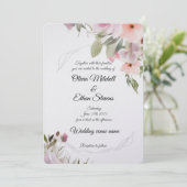 Romantischer Garten Hochzeitskarte Einladung (Stehend Vorderseite)