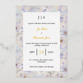 Romantischer Garten mit Blumenmärchen Folieneinladung (Vorderseite)