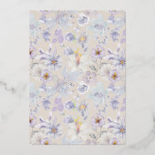 Romantischer Garten mit Blumenmärchen Folieneinladung (Rückseite)