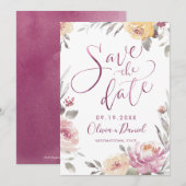 Romantischer Garten Moderne Kalligraphie Save the  Date (Vorne/Hinten)