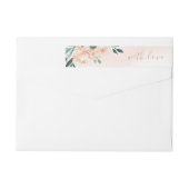 Romantischer Garten Peach Aquarell Hochzeit (Rückseite)