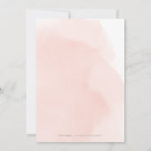 Romantischer Garten Peach Aquarell Hochzeit Einladung (Rückseite)