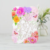 Romantischer Garten "Peonies Garden" Einladung (Stehend Vorderseite)