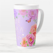 Romantischer Garten Peonies Lila Beste Mama Milchtasse (Rechte Ecke)