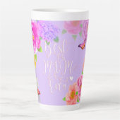 Romantischer Garten Peonies Lila Beste Mama Milchtasse (Vorderseite)