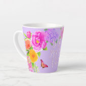 Romantischer Garten Peonies Lila Beste Mama Milchtasse (Linke Ecke)