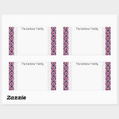 Romantischer Garten Pink Dahlia Blume auf allen Fa Rechteckiger Aufkleber (Blatt)