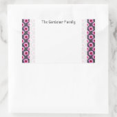 Romantischer Garten Pink Dahlia Blume auf allen Fa Rechteckiger Aufkleber (Tasche)