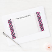 Romantischer Garten Pink Dahlia Blume auf allen Fa Rechteckiger Aufkleber (Umschlag)