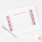 Romantischer Garten Pink Geranium Blume Rechteckiger Aufkleber (Umschlag)