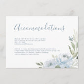 Romantischer Garten staubblaue blühende Unterkunft Begleitkarte (Vorderseite)