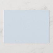 Romantischer Garten staubblaue blühende Unterkunft Begleitkarte (Rückseite)