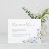 Romantischer Garten staubblaue blühende Unterkunft Begleitkarte (Stehend Vorderseite)