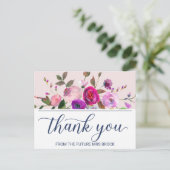 Romantischer Garten Vielen Dank Postkarte (Stehend Vorderseite)