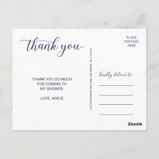 Romantischer Garten Vielen Dank Postkarte (Rückseite)