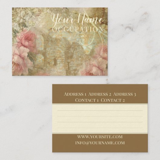 Romantischer Garten - Visitenkarte (Vorne/Hinten)