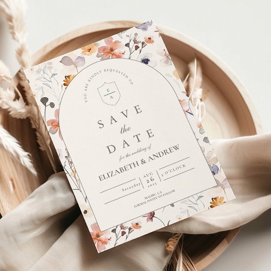 Romantischer Garten Wildblumenhochzeit Save The Date