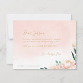 Romantischer Garten wirst du meine Trauzeugin sein Einladung (Rückseite)