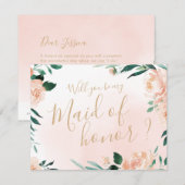 Romantischer Garten wirst du meine Trauzeugin sein Einladung (Vorne/Hinten)