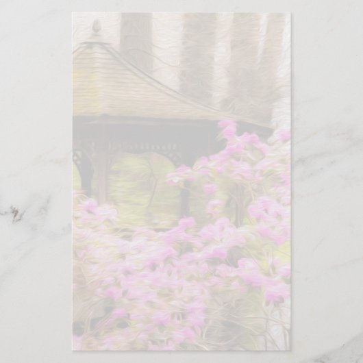 Romantischer Gazebo Briefpapier (Vorderseite)