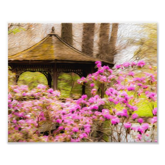 Romantischer Gazebo Fotodruck (Vorne)