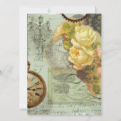 Romantischer Gazebo und Extravagante Scrolls Einladung (Rückseite)