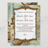 Romantischer Gazebo und Extravagante Scrolls Einladung (Vorne/Hinten)