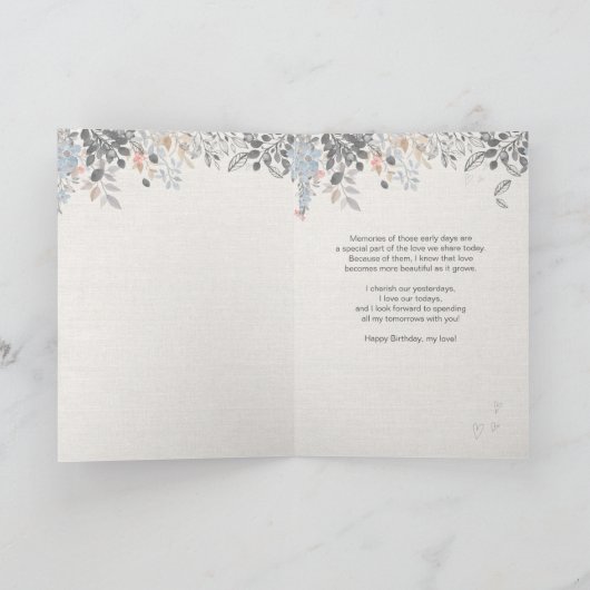 Romantischer Geburtstag, Eiffelturm Karte (Innenseite)