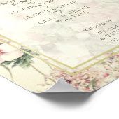 Romantischer Gedenktisch Vintag Poster (Ecke)