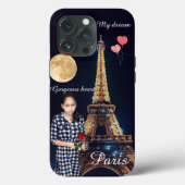 Romantischer Girl Eiffel Tower Traum Case-Mate iPh iPhone Hülle (Rückseite)