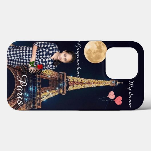 Romantischer Girl Eiffel Tower Traum Case-Mate iPh iPhone Hülle (Rückseite (Horizontal))