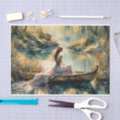 Romantischer Girlsee im Holzschiff Entdeckungsreis Seidenpapier (Handwerk)