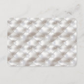 Romantischer Glam White Imitats Leather Wedding RS Begleitkarte (Rückseite)