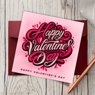 Romantischer Glückstag Valentinstag nach Maß Karte