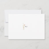 Romantischer Goldblush - Website QR Code RSVP Karte (Rückseite)