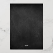 Romantischer Goldfoil Emerald Blühe wir Hochzeit Folieneinladung (Rückseite)