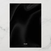 Romantischer Goldschmied | Blue Frame Wedding Folieneinladung (Rückseite)