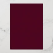 Romantischer Goldschmied | Burgundy Wedding Folieneinladung (Rückseite)