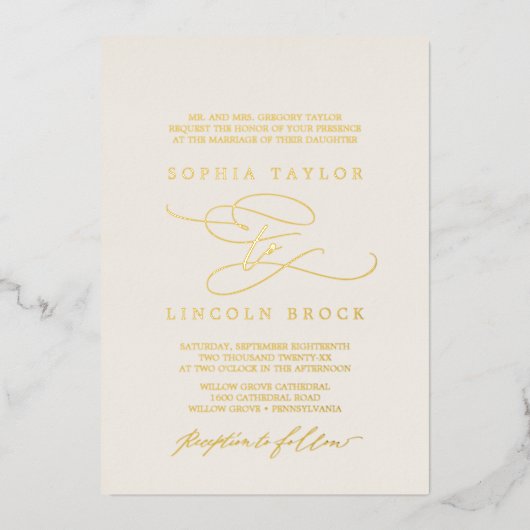 Romantischer Goldschmied | Elfenbeinkühe Blühe fei Folieneinladung (Vorderseite)