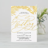 Romantischer Goldschmied | Schwarze Palme in einer Folieneinladung (Stehend vorne)