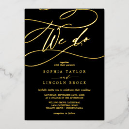 Romantischer Goldschmied | Schwarzer Blüh, den wir Folieneinladung