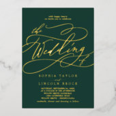 Romantischer Goldschmied | Smarald the Wedding of Folieneinladung (Vorderseite)