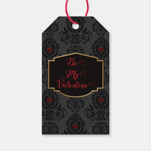 Romantischer Goth Valentinstag Geschenkanhänger (Vorderseite)