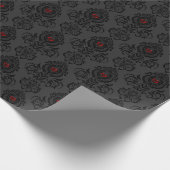 Romantischer Goth Valentinstag Geschenkpapier (Ecke)