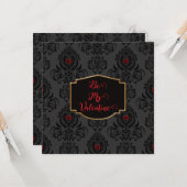 Romantischer Goth Valentinstag  Karte (Vorderseite/Rückseite Beispiel)