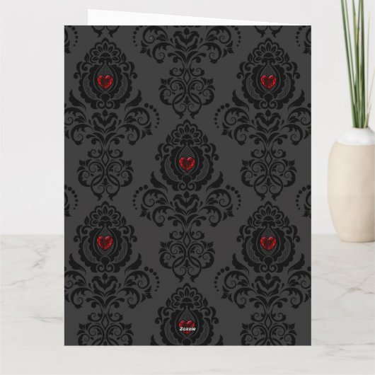 Romantischer Goth-Valentinstag  Karte (Rückseite)