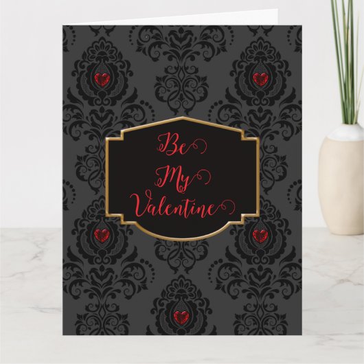 Romantischer Goth-Valentinstag  Karte (Vorderseite)