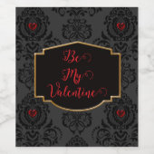 Romantischer Goth Valentinstag Weinetikett (Einzelnes Label)