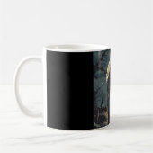Romantischer gotischer Cartoon eines Skeletts und Kaffeetasse (Links)