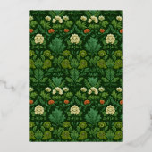 Romantischer grüner Blumengarten Folieneinladung (Rückseite)